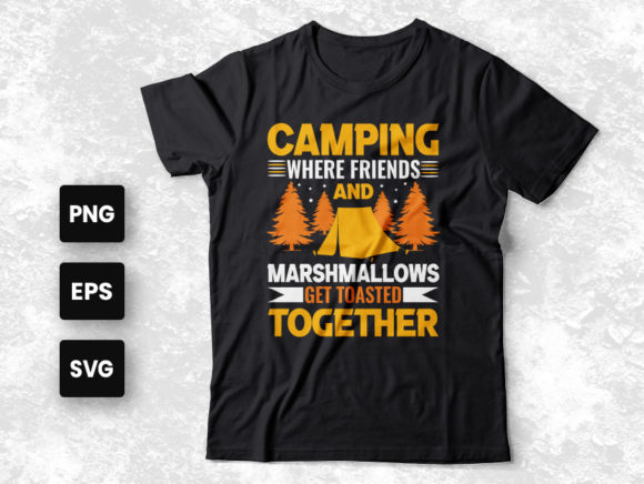 Camping Beer T-shirt Design Graphics
