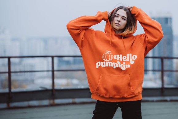 Hello Pumpkin Graphic for Fall T-Shirt Designs