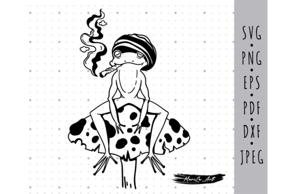 Hippie Frog and Weed Graphics for Digital Sellers