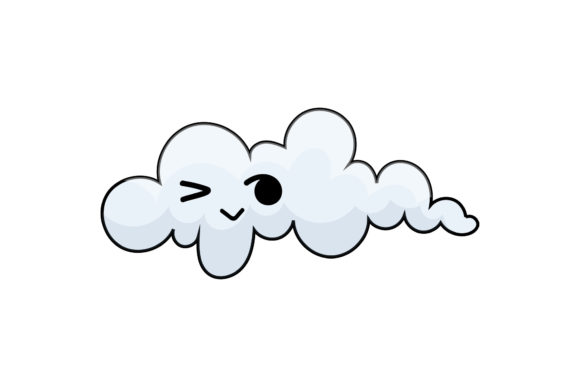 Kawaii Cloud Sky Funny Blue