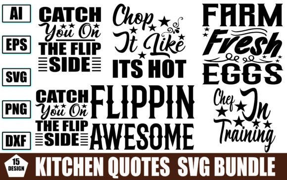 Kitchen Funny Quotes Svg Bundle