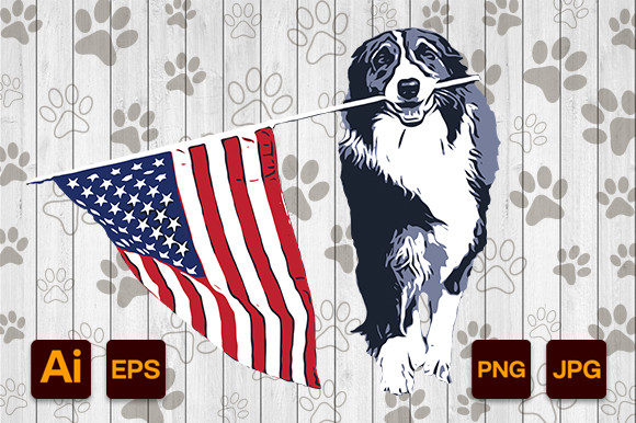 Memorial Day Dog Graphics for Creative Projects