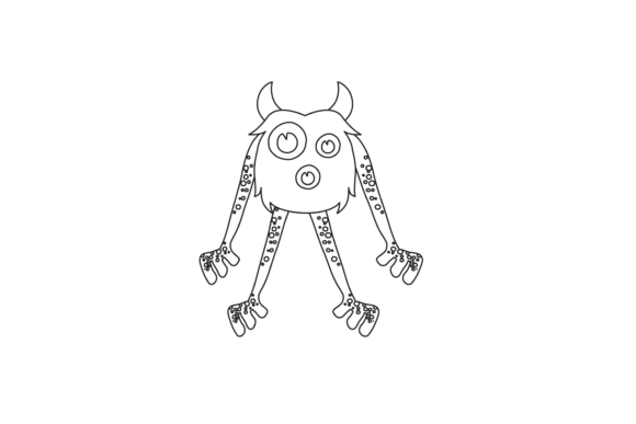Monster Funny Icon Coloring Page Boosts Blog Visuals