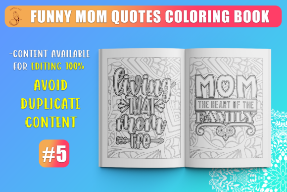 Mother’s Day Coloring Book with Graphics for Kdp Interiors