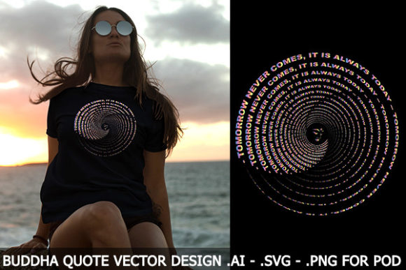 Motivational Buddha Quote Design Vector for Graphics and Illustrations