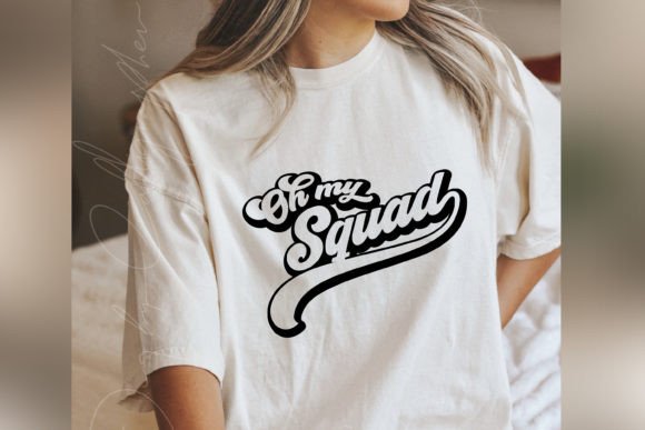 Oh My Squad Svg Funny Retro Pod Shirt Graphics for T-Shirt Designs